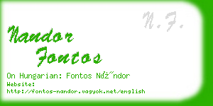 nandor fontos business card